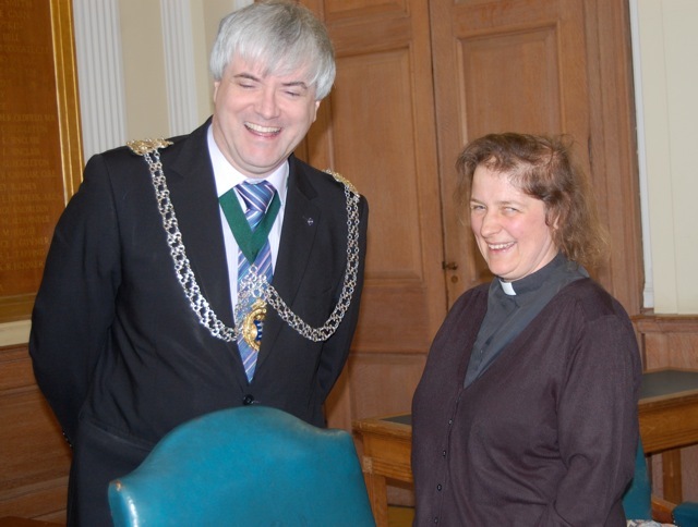 The Mayor with the Chair of the 2010 HMD Working Group, Rev Mandy Beck